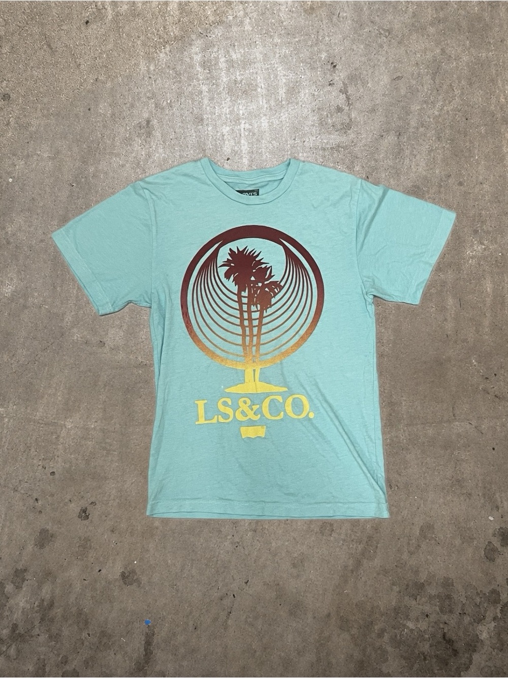 LEVIS PALM TREE GRAPHIC T-SHIRT LIGHT BLUE S